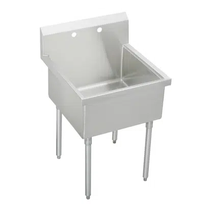 Image for SS81242 Elkay Sturdibilt® Stainless Steel 27" x 27-1/2" x 14" Floor Mount Single Compartment 2-Hole Scullery Sink