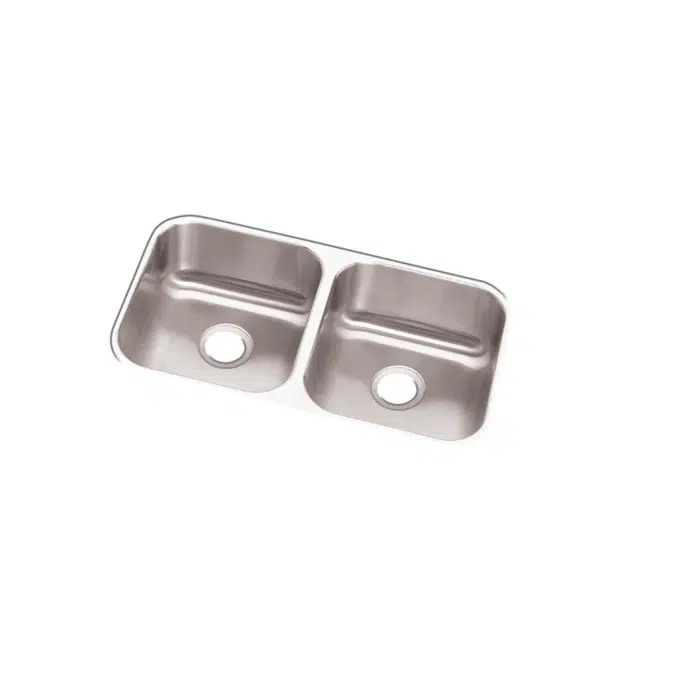 Dayton Stainless Steel 31-3/4" x 18-1/4" x 9", Equal Double Bowl Undermount Sink