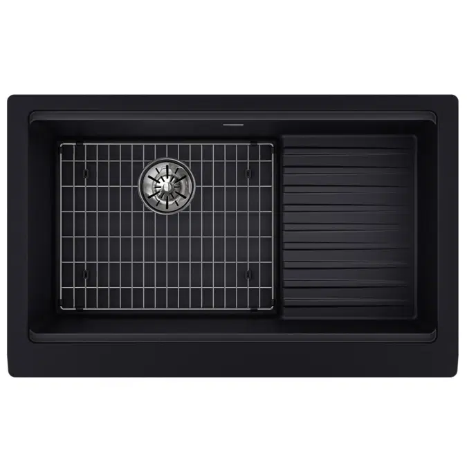 ELXFDB3620BG_CA0_CH0_RT0 Ferguson Exclusive Quartz Luxe® 35-7/8" x 22-1/2" x 9-1/2" Single Bowl Farmhouse Sink w/Drainboard+Perfect Drain®