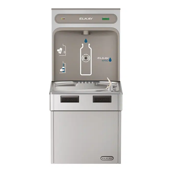 LMABF8WSLK_SK ezH2O®  Bottle Filling Station with Mechanically Activated Single ADA Cooler Filtered Refrigerated Light Gray