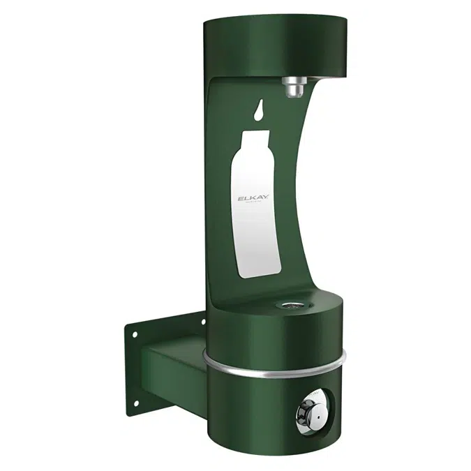 LK4405BFEVG_BLU_BLK_GRY Outdoor ezH2O®  Single Arm Bottle Filling Station Wall Mount Non-Filtered Non-Refrigerated