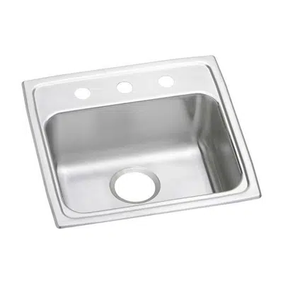 Image for LRAD1918501_3_MR2_OS4 Elkay Lustertone® Classic Stainless Steel 19" x 18" x 5" 2-Hole Single Bowl Drop-in ADA Sink
