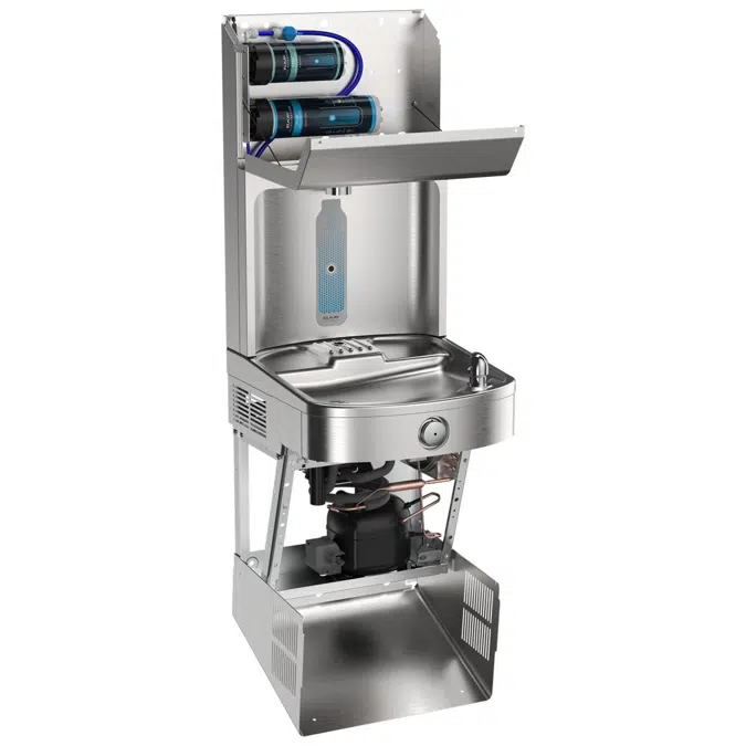 LVRC8WSPRO-FSR5 Elkay Pro Filtration® Vandal-Resistant Connected Bottle Filling Station&Sgl ADA Clr Refrig Ultra-Cap Lead+Sed Preflt SS