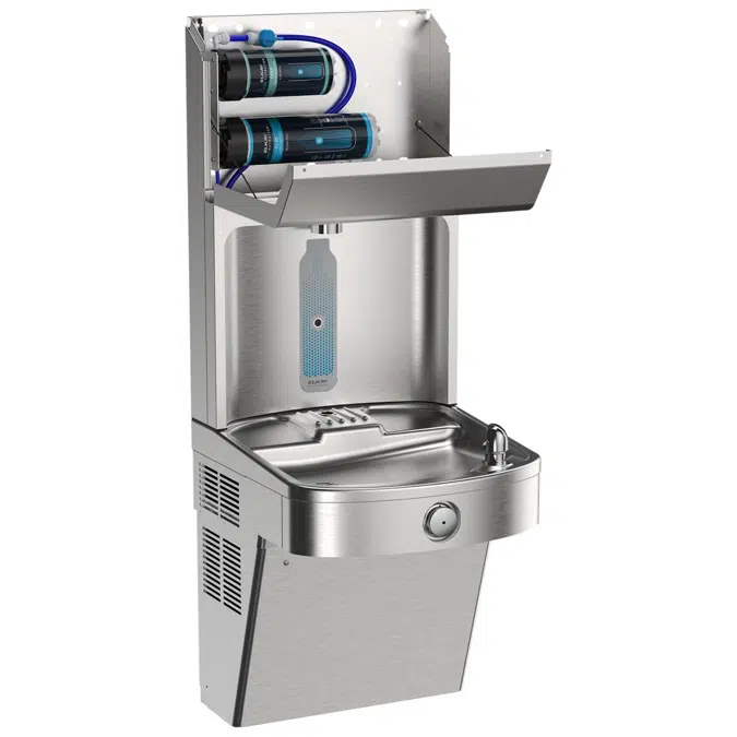 LVRC8WSPRO-FSR5 Elkay Pro Filtration® Vandal-Resistant Connected Bottle Filling Station&Sgl ADA Clr Refrig Ultra-Cap Lead+Sed Preflt SS