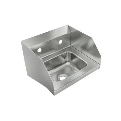 Immagine per CHS1716LRS2 Elkay Stainless Steel 16-3/4" x 15-1/2" x 13" 2-Hole Single Bowl Wall Hung Handwash Sink w/Side Splashes