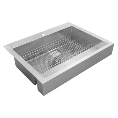 bilde for ELDSSF36279DBG Elkay Dart Canyon® Stainless Steel 35-7/8" x 27-1/4" x 9-5/8" 1-Hole Single Bowl Farmhouse Workstation Sink with 4-13/16" Deep Work Shelf