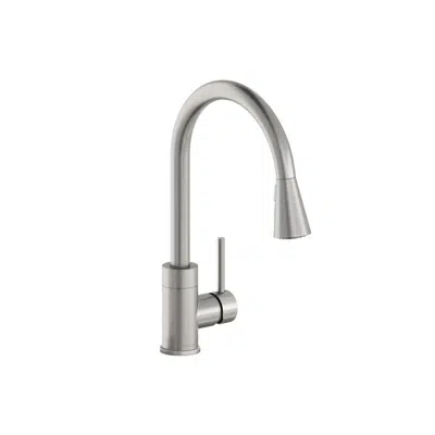 afbeelding voor LKAV3031_CR_LS_MB_BK Avado® Single Hole Kitchen Faucet with Pull-down Spray and Forward Only Lever Handle