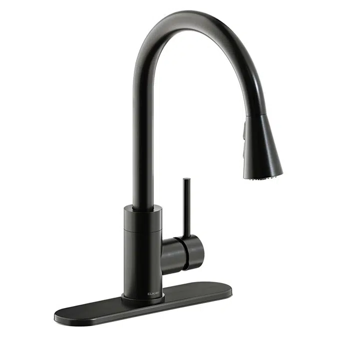 LKAV3031_CR_LS_MB_BK Avado® Single Hole Kitchen Faucet with Pull-down Spray and Forward Only Lever Handle