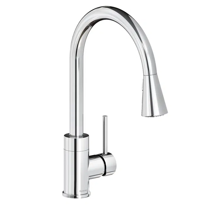 LKAV3031_CR_LS_MB_BK Avado® Single Hole Kitchen Faucet with Pull-down Spray and Forward Only Lever Handle