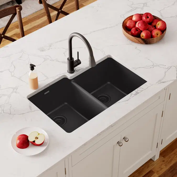 LKAV3031_CR_LS_MB_BK Avado® Single Hole Kitchen Faucet with Pull-down Spray and Forward Only Lever Handle