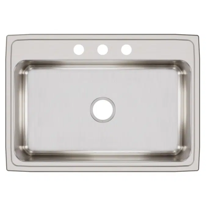LR31221_4_MR2 Lustertone® Classic Stainless Steel 31" x 22" x 7-5/8" Single Bowl Drop-in Sink