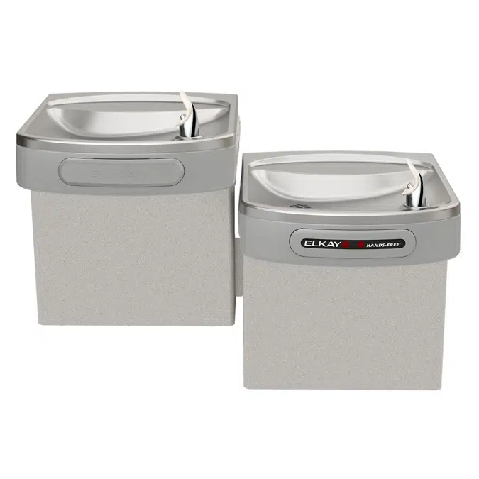 EZOSTL8LC Elkay® Wall Mount Versatile Hands-free Activation Bi-level ADA Cooler Non-filtered Refrigerated Light Gray Granite
