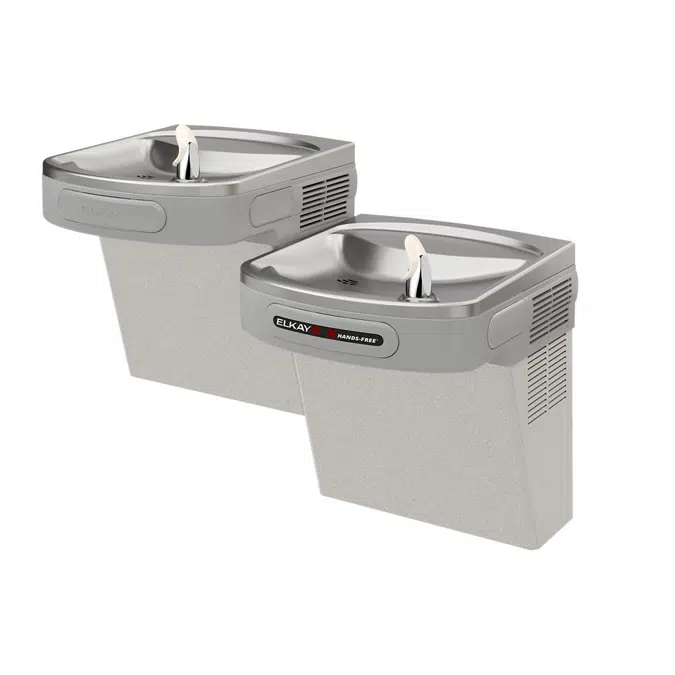 EZOSTL8LC Elkay® Wall Mount Versatile Hands-free Activation Bi-level ADA Cooler Non-filtered Refrigerated Light Gray Granite