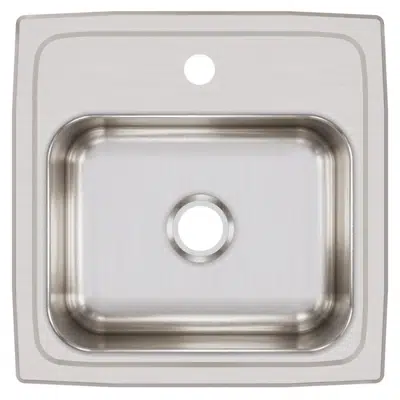 imagem para BLR15601_3_MR2 Lustertone® Classic Stainless Steel 15" x 15" x 6-1/8" Single Bowl Drop-in Bar Sink