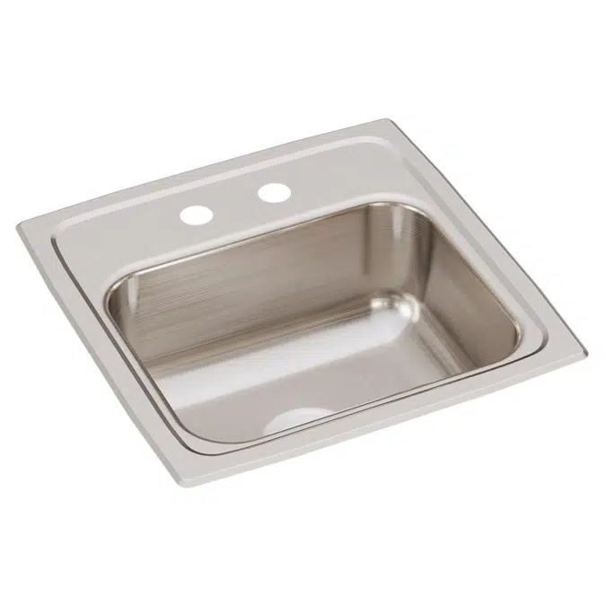 BLR15601_3_MR2 Lustertone® Classic Stainless Steel 15" x 15" x 6-1/8" Single Bowl Drop-in Bar Sink