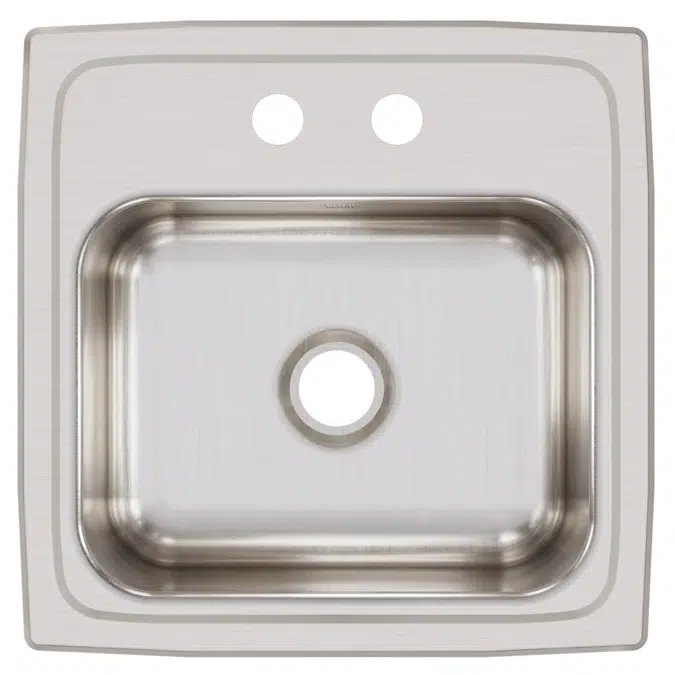 BLR15601_3_MR2 Lustertone® Classic Stainless Steel 15" x 15" x 6-1/8" Single Bowl Drop-in Bar Sink