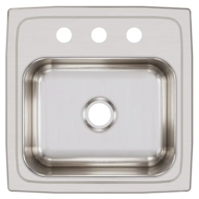 BLR15601_3_MR2 Lustertone® Classic Stainless Steel 15" x 15" x 6-1/8" Single Bowl Drop-in Bar Sink