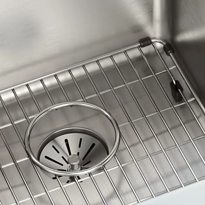 ELUHH3118TPDBG Lustertone Iconix® 16 Gauge Stainless Steel 32-3/4" x 19-1/2" x 9" Double Bowl Undermount Sink Kit with Perfect Drain®