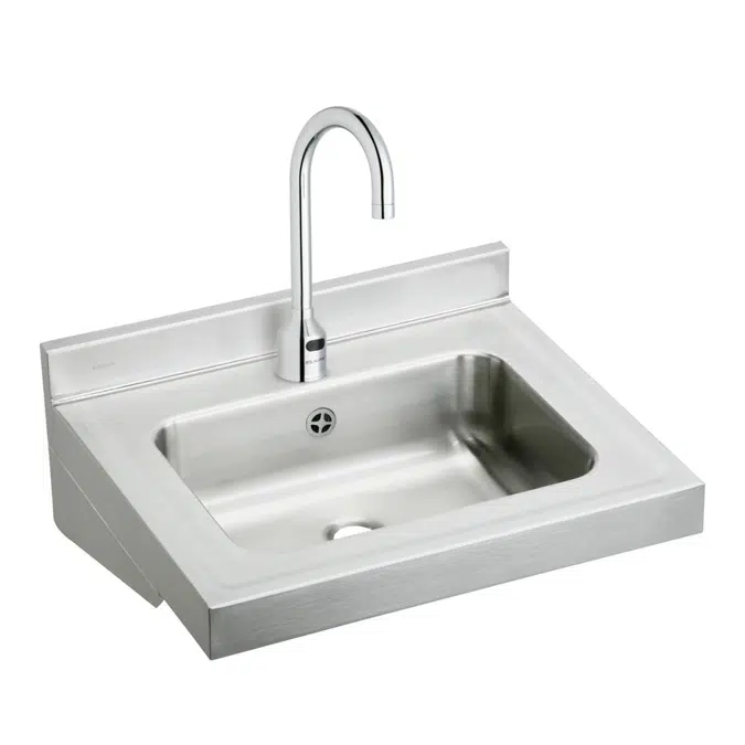 Elkay Stainless Steel 22" x 19" x 5-1/2", Wall Hung Lavatory Sink Kit