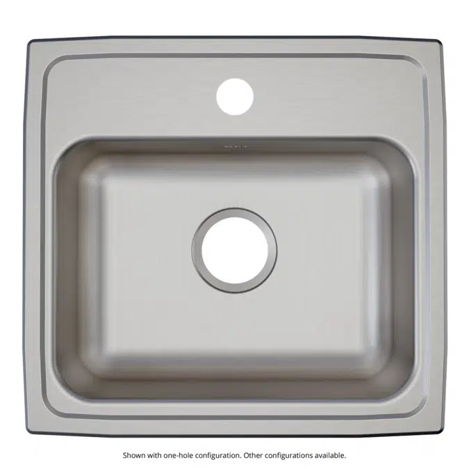 LRAD1918551_3_MR2_OS4 Elkay Lustertone® Classic Stainless Steel 19" x 18" x 5-1/2" 2-Hole Single Bowl Drop-in ADA Sink