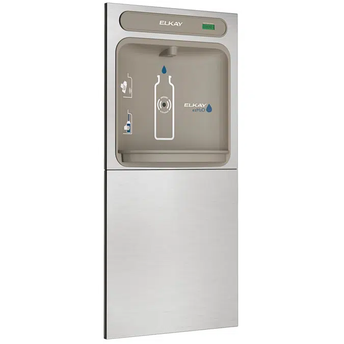 EZWSMDK Elkay ezH2O In-Wall Bottle Filling Station with Mounting Frame, Non-Filtered Non-Refrigerated Stainless