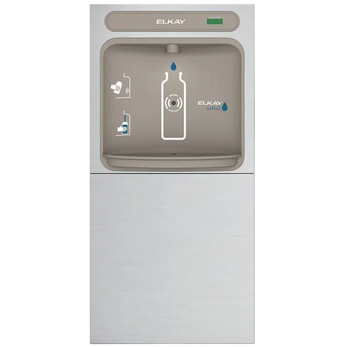 EZWSMDK Elkay ezH2O®  In-Wall Bottle Filling Station with Mounting Frame Non-Filtered Non-Refrigerated Stainless