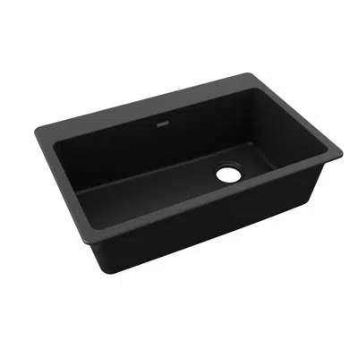 Image for Elkay Quartz Classic 33" x 22" x 9-1/2", Single Bowl Drop-in Sink, Black