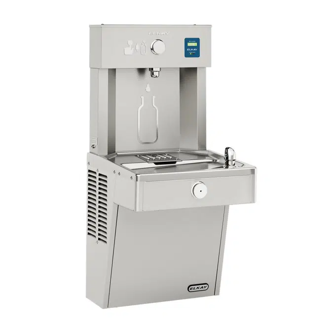 LVRC8WSK Elkay ezH2O Vandal-Resistant Bottle Filling Station & Single Cooler, Filtered Refrigerated Stainless