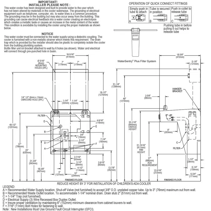 LVRC8WSK Elkay ezH2O®  Vandal-Resistant Bottle Filling Station & Single Cooler Filtered Refrigerated Stainless