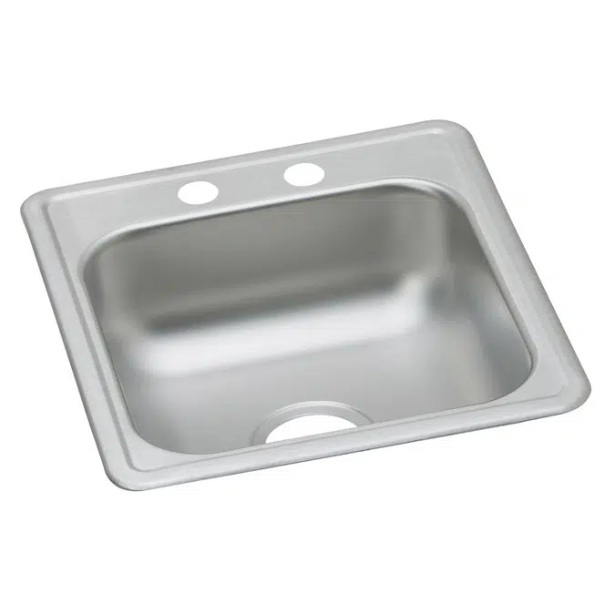 D117191_3 Dayton® Stainless Steel 17" x 19" x 6-1/8" Single Bowl Drop-in Bar Sink