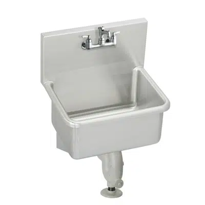 รูปภาพสำหรับ ESSB2118C Elkay Stainless Steel 21" x 17-1/2" x 12 Wall Hung Service Sink Kit w/Faucet and P-Trap