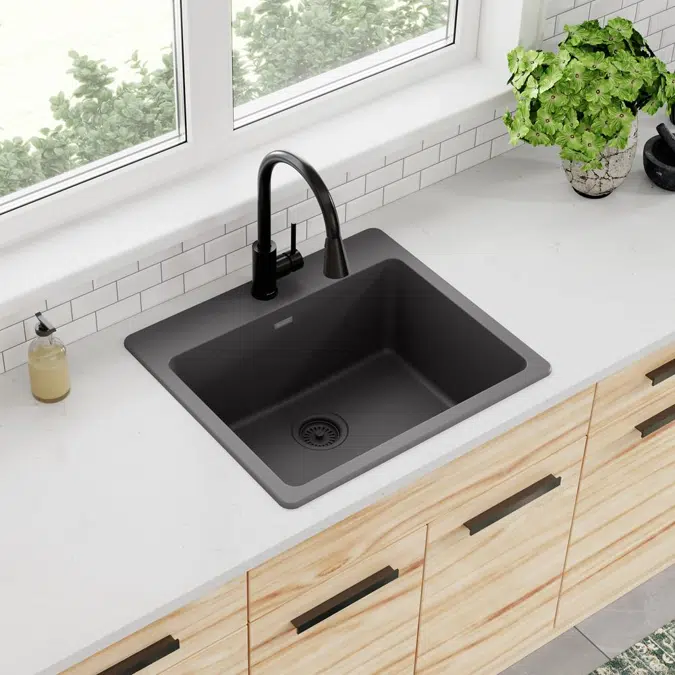 LKAV3031BK Elkay Avado® Single Hole Kitchen Faucet with Pull-down Spray and Forward Only Lever Handle Black Stainless
