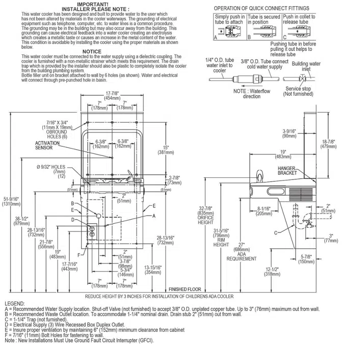 EZS8WSLK Elkay ezH2O®  Bottle Filling Station with Single ADA Cooler Non-Filtered Refrigerated Light Gray
