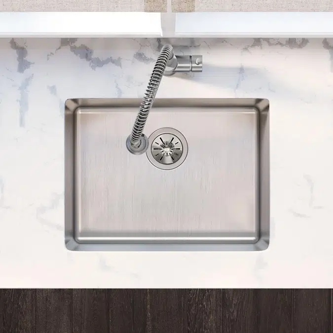 ELUH2115T Lustertone Iconix® 18 Gauge Stainless Steel 23-1/2" x 18-1/4" x 9" Single Bowl Undermount Sink