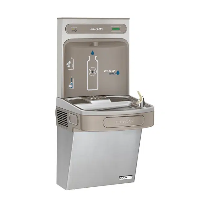  LZSG8WSLK_SK ezH2O®  Bottle Filling Station & Single ADA Cooler High Efficiency Filtered Refrigerated Light Gray