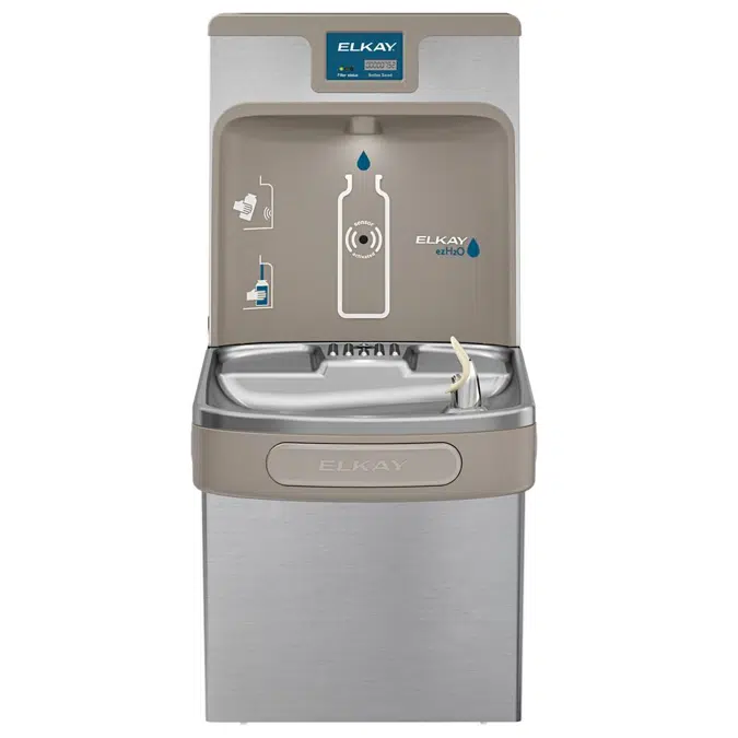 LZS8WSSK Elkay ezH2O®  Bottle Filling Station & Single ADA Cooler Refrigerated Stainless Lead Reduction Quick Filter Change