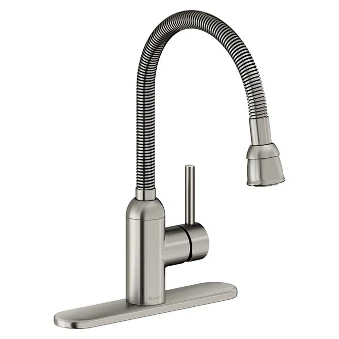 LK2500_LS_CR Elkay® Pursuit™ Laundry/Utility Faucet with Flexible Spout Forward Only Lever Handle Chrome