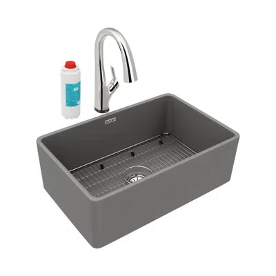 Зображення для SWUF28179MG Elkay Fireclay 30" x 19-15/16" x 9-1/8" Single Bowl Farmhouse Sink Gray