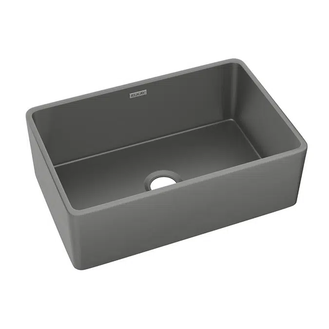 SWUF28179MG Elkay Fireclay 30" x 19-15/16" x 9-1/8" Single Bowl Farmhouse Sink Gray