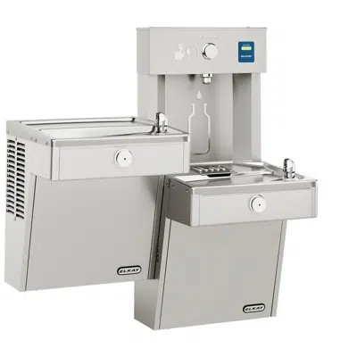 Image for Elkay ezH2O Vandal-Resistant Bottle Filling Station, & Bi-Level Cooler, Non-Filtered Refrigerated Stainless