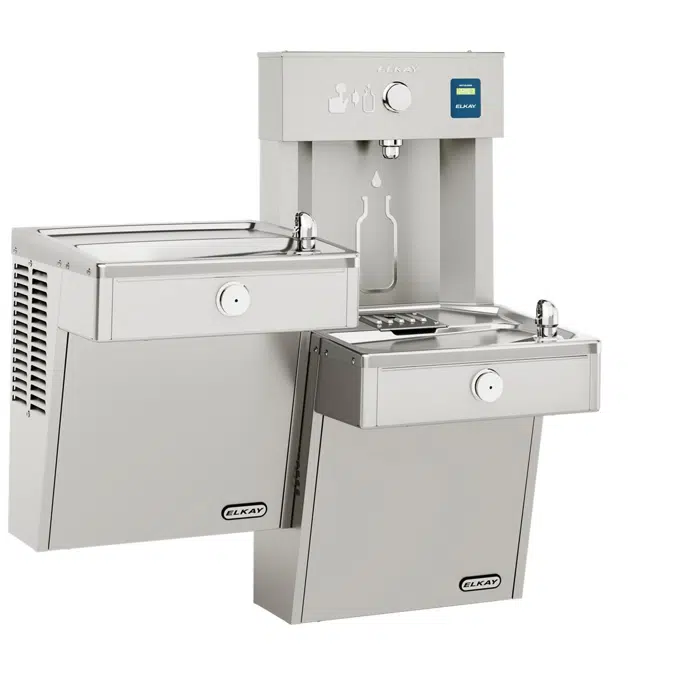 VRCTL8WSK Elkay ezH2O®  Vandal-Resistant Bottle Filling Station & Bi-Level Cooler Non-Filtered Refrigerated Stainless