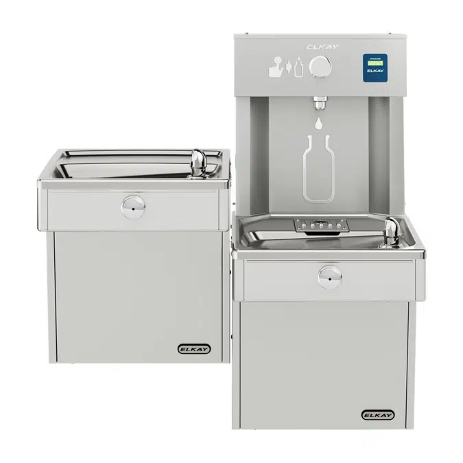 VRCTL8WSK Elkay ezH2O®  Vandal-Resistant Bottle Filling Station & Bi-Level Cooler Non-Filtered Refrigerated Stainless