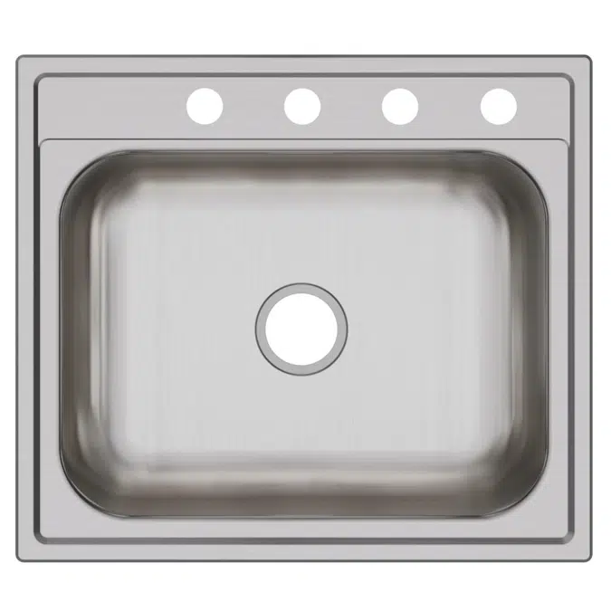 DPC12522104 Dayton® Stainless Steel 25" x 22" x 10-1/4" 4-Hole Single Bowl Drop-in Sink