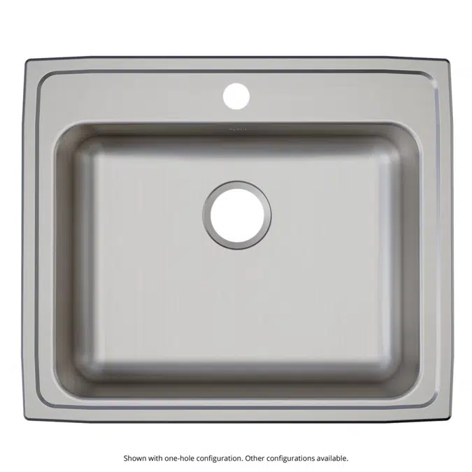 LRAD2521651 Elkay Lustertone® Classic Stainless Steel 25" x 21-1/4" x 6-1/2" 1-Hole Single Bowl Drop-in ADA Sink