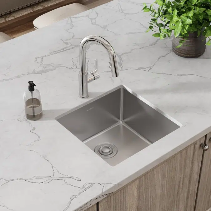 ECTRU17179TFCC Elkay Crosstown® 18 Gauge Stainless Steel 18-1/2" x 18-1/2" x 9" Single Bowl Undermount Sink & Faucet Kit with Drain
