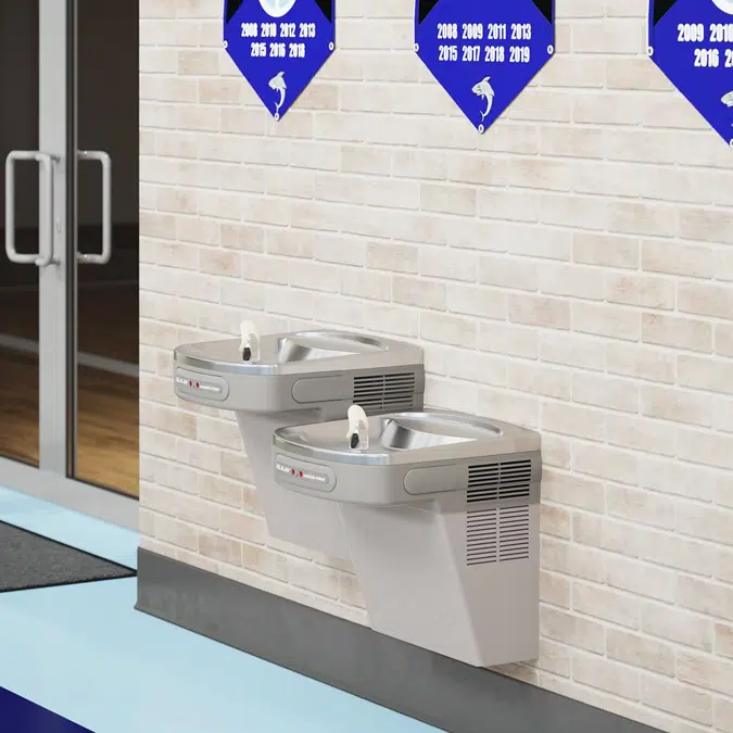 EZOOSTL8LC Elkay®&nbsp;Dual Hands-free Activation Bi-level ADA Cooler Non-filtered Refrigerated Light Gray