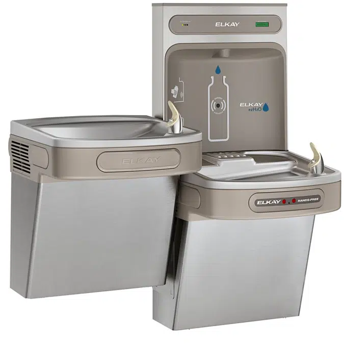 LZOTL8WSSK_LK ezH2O®  Bottle Filling Station with Bi-Level ADA Cooler Hands Free Activation Refrigerated Stainless