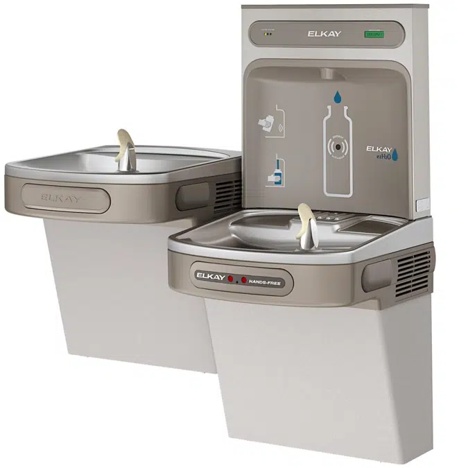 LZOTL8WSSK_LK ezH2O®  Bottle Filling Station with Bi-Level ADA Cooler Hands Free Activation Refrigerated Stainless
