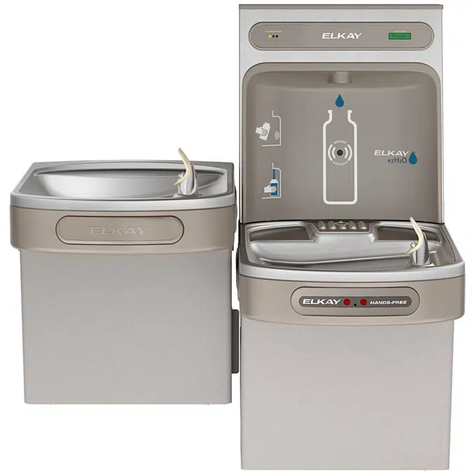LZOTL8WSSK_LK ezH2O®  Bottle Filling Station with Bi-Level ADA Cooler Hands Free Activation Refrigerated Stainless