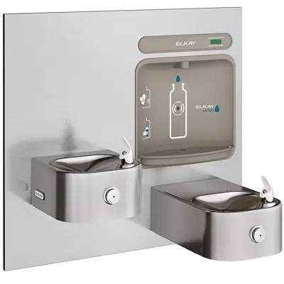 imagen para EZWS-EDFP217K Elkay ezH2O Bottle Filling Station & Integral Soft Sides Fountain, Non-Filtered Non-Refrigerated Stainless